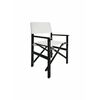 Woodwell Director's Chair, Aluminum Black (1.2mm), Textilene White, Folding (2.75kg) | Armchairs - Chairs στο Togias-Home.gr