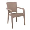 LORA Garden Armchair Stackable, PP (Rattan Look) Cappuccino Color | Armchairs - Chairs στο Togias-Home.gr