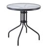 Balleno Table for Small Outdoor Spaces Metal with Glass Top Baleno Gray 70x70x70cm. | Tables στο Togias-Home.gr