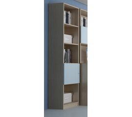 Woodyline Βιβλιοθήκη Mισή Μελαμίνη Δρυς Άνδρος 1 | Βιβλιοθήκη στο Togias-Home.gr