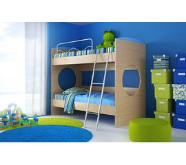 Woodyline Κρεβάτι Κουκέτα Κύκλος Μελαμίνη Δρυς Κενή Κάτω | Κρεβάτι  στο Togias-Home.gr