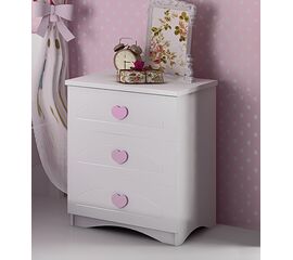 Woodyline Κομοδίνο Ξύλο Λάκα Λευκό Τήνος 2 60x46x45 εκ | Κομοδίνο/Συρταριέρα στο Togias-Home.gr