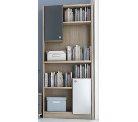 Woodyline Βιβλιοθήκη Δίφυλλη 80εκ. Ξύλο Μελαμίνη Egger Τετράγωνο 1 | Βιβλιοθήκη στο Togias-Home.gr