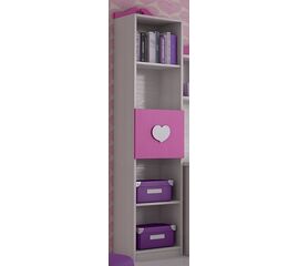 Woodyline Βιβλιοθήκη Μισή Ξύλο Πεύκο Μέλιο Καρδιά 1 | Βιβλιοθήκη στο Togias-Home.gr