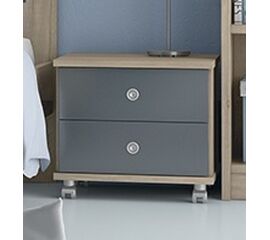 Woodyline Κομοδίνο Ξύλο Μελαμίνη Egger Τετράγωνο 1 41cm x 45cm | Κομοδίνο/Συρταριέρα στο Togias-Home.gr