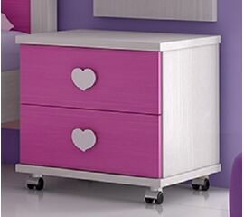 Woodyline Κομοδίνο Ξύλο Πεύκο Μέλιο Καρδιά 1 | Κομοδίνο/Συρταριέρα στο Togias-Home.gr