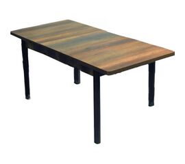 Fly Wood Τραπέζι Κουζίνας Επεκτεινόμενο Ξύλινο με Μεταλλικό Σκελετό Walnut 130(+40)x80x75cm | Τραπέζια Τραπεζαρίας & Κουζίνας στο Togias-Home.gr