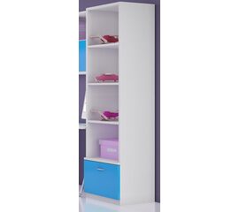 Βιβλιοθήκη ΛΕΥΚΗ ΛΑΚΑ, 47x35x190cm, ΥΔΡΑ​ 7, Woodyline | Βιβλιοθήκη στο Togias-Home.gr