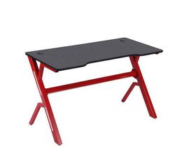 Γραφείο Gaming Ξύλινο με Μεταλλικά Πόδια Κόκκινο 120x60x73εκ. Woodwell, ΕΟ416,1 | Γραφείο στο Togias-Home.gr