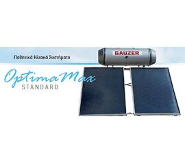 Gauzer Optima Max Standard Ηλιακός Θερμοσίφωνας 200 λίτρων Glass Τριπλής Ενέργειας με 4.1τ.μ. 2 Συλλέκτη | Ηλιακά Συστήματα στο Togias-Home.gr