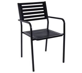 VERA Πολυθρόνα Μέταλλο Βαφή Μαύρο, Στοιβαζόμενη | Πολυθρόνες - Καρέκλες στο Togias-Home.gr