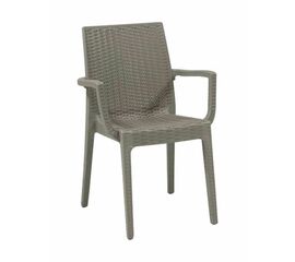 Καρέκλα Εξωτερικού Χώρου Rattan Dafne Μπεζ 54x55x85εκ. | Πολυθρόνες - Καρέκλες στο Togias-Home.gr