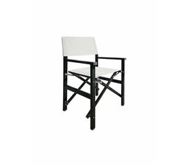 Woodwell Σκηνοθέτη Πολυθρόνα, Αλουμίνιο Μαύρο (1,2mm), Textilene Άσπρο, Πτυσσόμενη (2,75kg) | Πολυθρόνες - Καρέκλες στο Togias-Home.gr