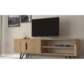 Έπιπλο τηλεόρασης Foot Megapap χρώμα φυσικό οξιάς 160x35x49εκ. | Έπιπλα TV στο Togias-Home.gr