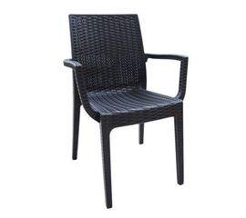 Καρέκλα Εξωτερικού Χώρου Rattan Dafne Μπεζ 54x55x85εκ. | Πολυθρόνες - Καρέκλες στο Togias-Home.gr