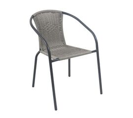 Πολυθρόνα Εξωτερικού Χώρου Balleno Μεταλλική Μαύρο, Mixed Grey 52x60x72εκ. | Πολυθρόνες - Καρέκλες στο Togias-Home.gr