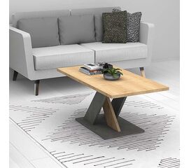 Τραπεζάκι σαλονιού Marcello Megapap μελαμίνης χρώμα φυσικό οξιάς - γκρι σκυροδέματος 110x55x47εκ. | Τραπεζάκια Σαλονιού στο Togias-Home.gr