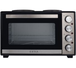 Estia Multicook Compact Ηλεκτρικό Φουρνάκι 38lt με 2 Εστίες Μαύρο 06-33828 | Κουζίνες & Φούρνοι στο Togias-Home.gr