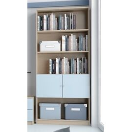 Woodyline Βιβλιοθήκη Δίφυλλη Μελαμίνη Δρυς Άνδρος 1 | Βιβλιοθήκη στο Togias-Home.gr