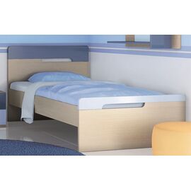 Bed 100 cm. Wood Melamine Oak, AMORGOS 10,  Woodyline |  Bed στο Togias-Home.gr