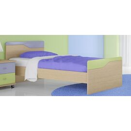 Bed 100 cm. Melamine - Oak,  AMORGOS 9, Woodyline |  Bed στο Togias-Home.gr