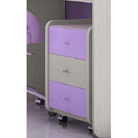 Woodyline Κομοδίνο Γραφείου Δρυς Ντεκαπέ ΣΚΥΡΟΣ 1 | Κομοδίνο/Συρταριέρα στο Togias-Home.gr