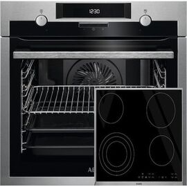 AEG BEE431310M + HK634021XB Countertop Oven 71lt with Ceramic Hobs W59.5cm. Inox | Electric Oven/Stove στο Togias-Home.gr
