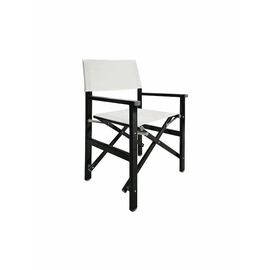 Woodwell Director's Chair, Aluminum Black (1.2mm), Textilene White, Folding (2.75kg) | Armchairs - Chairs στο Togias-Home.gr