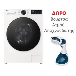 LG Washing Machine 11kg with Steam Technology 1400 Spins ThinQ F4X5011TWB, FREE Steam Brush-Fluff Remover | Front Loading στο Togias-Home.gr