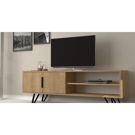 Έπιπλο τηλεόρασης Foot Megapap χρώμα φυσικό οξιάς 160x35x49εκ. | Έπιπλα TV στο Togias-Home.gr