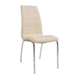 Amelia Dining Chair with Ecru Leatherette Upholstery 42x43x95cm. |  Chairs στο Togias-Home.gr