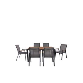 Σετ Τραπεζαρίας Εξωτερικού Χώρου Virna Ανθρακί 7τμχ | Σετ Τραπεζαρίας στο Togias-Home.gr
