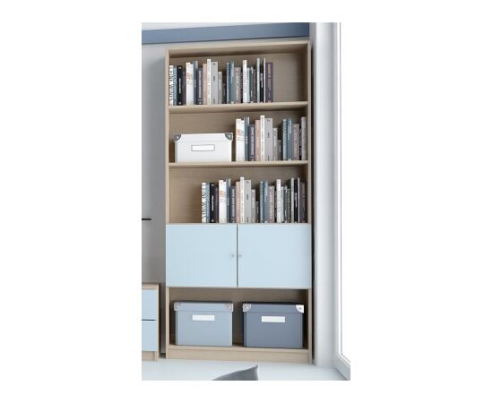 Woodyline Bookcase, Double, Melamine, Oak ANDROS1 | Bookcase στο Togias-Home.gr