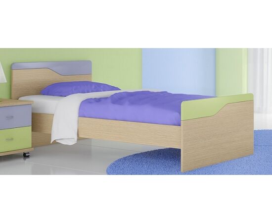 Bed 100 cm. Melamine - Oak,  AMORGOS 9, Woodyline |  Bed στο Togias-Home.gr