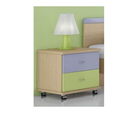 Woodyline Κομοδίνο Μελαμίνη - Δρυς Αμοργός 9 41x45x46 εκ | Κομοδίνο/Συρταριέρα στο Togias-Home.gr