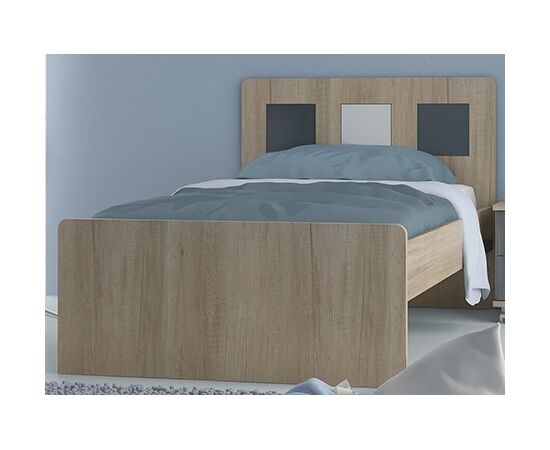 Woodyline Κρεβάτι Ξύλο Μελαμίνη Egger Τετράγωνο 1 100εκ. | Κρεβάτι  στο Togias-Home.gr