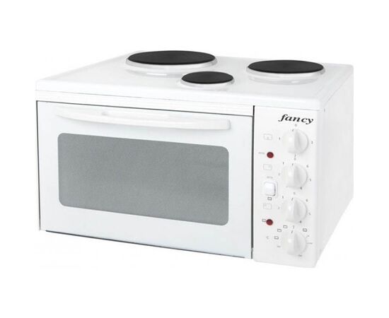 Fancy 0001 Ηλεκτρικό Φουρνάκι 31lt με 3 Εστίες Λευκό | Κουζίνες & Φούρνοι στο Togias-Home.gr