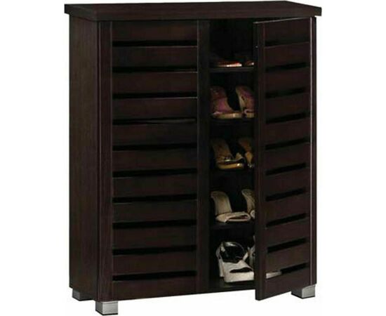 Wooden Shoe Rack with 4 Wenge Shelves 77x34x98cm |  Shoe Racks στο Togias-Home.gr