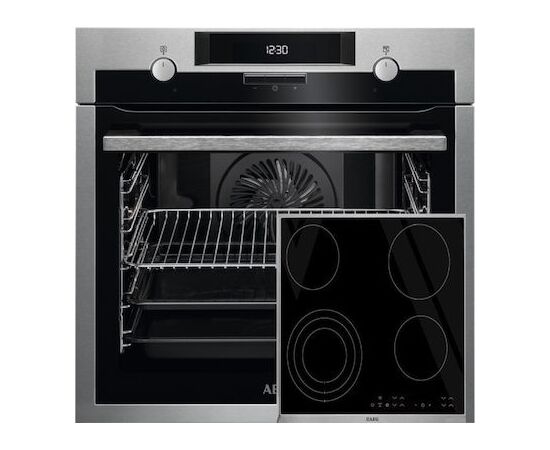 AEG BEE431310M + HK634021XB Φούρνος άνω Πάγκου 71lt με Κεραμικές Εστίες Π59.5εκ. Inox | Κουζίνες & Φούρνοι στο Togias-Home.gr