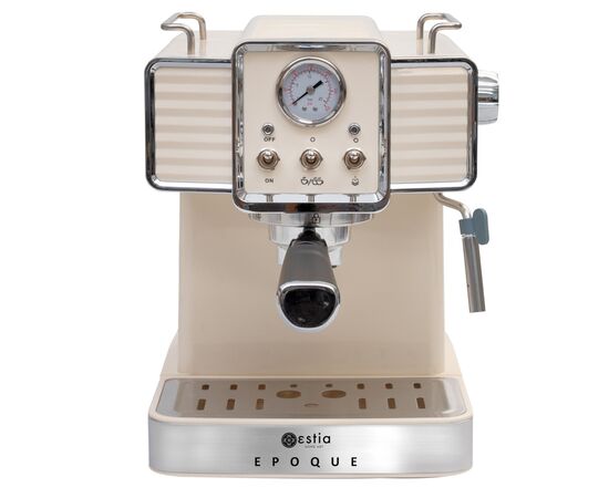 Estia Retro Epoque Μηχανή Espresso 1350W Πίεσης 20bar Μπεζ | Καφετιέρες στο Togias-Home.gr
