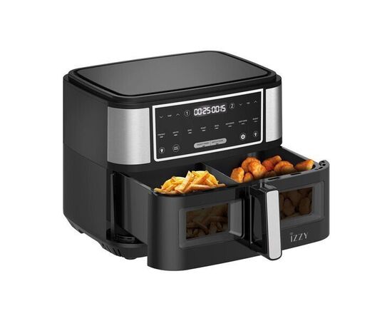 Izzy IZ-8225 Air Fryer with Double Detachable Bucket 10lt Silver | Fryers στο Togias-Home.gr