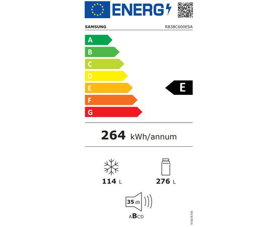 Samsung RB38C600ESA/EF Ψυγειοκαταψύκτης 390lt NoFrost Υ203xΠ59.5xΒ65.8εκ. Inox | Ψυγεία στο Togias-Home.gr