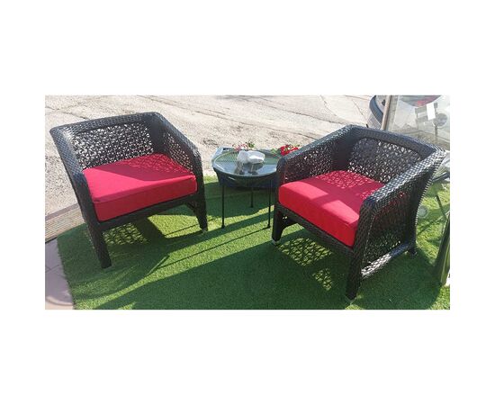 Brown Rattan Outdoor Armchair 67x70x72 | Armchairs - Chairs στο Togias-Home.gr