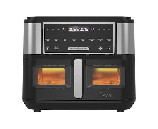 Izzy IZ-8225 Air Fryer with Double Detachable Bucket 10lt Silver | Fryers στο Togias-Home.gr