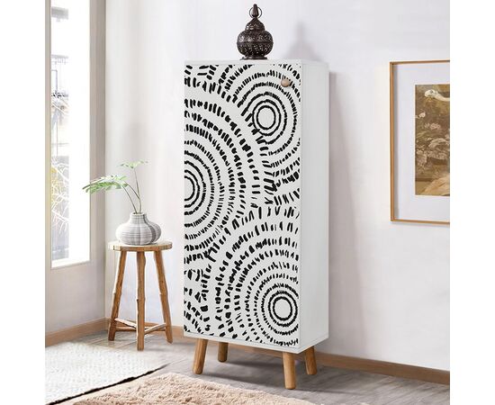 Ντουλάπι κουζίνας/μπάνιου - Παπουτσοθήκη Assiri χρώμα λευκό 50x38x135εκ. | Παπουτσοθήκες στο Togias-Home.gr