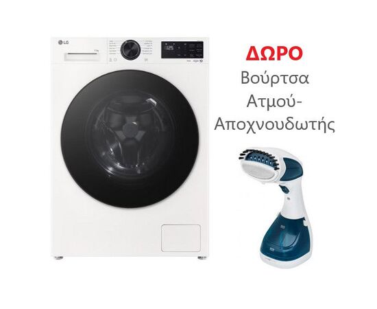 LG Πλυντήριο Ρούχων 11kg με Τεχνολογία Ατμού 1400 Στροφών ThinQ F4X5011TWB, ΔΩΡΟ Βούρτσα Ατμού-Αποχνουδωτής | Εμπρόσθιας Φόρτωσης στο Togias-Home.gr