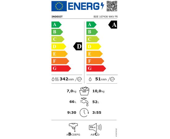 Indesit BDE 107436 WKV EE Πλυντήριο Στεγνωτήριο | Πλυντήριο - Στεγνωτήριο στο Togias-Home.gr