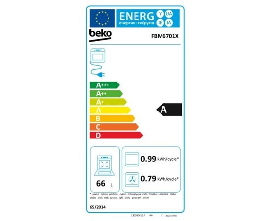 Beko Ελεύθερη με Κεραμικές Εστίες Inox FBM6701X | Κουζίνες & Φούρνοι στο Togias-Home.gr