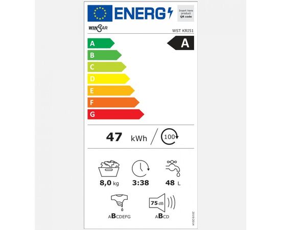 WINSTAR WST KRI51 Πλυντήριο Ρούχων | Εμπρόσθιας Φόρτωσης στο Togias-Home.gr