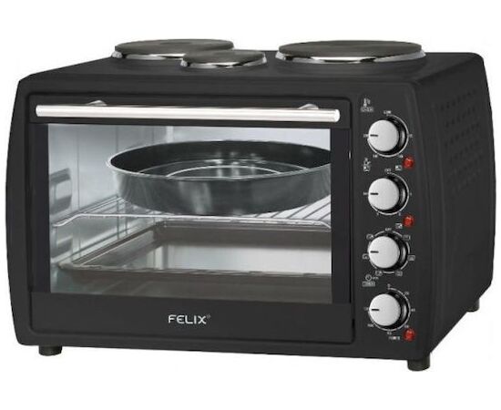 Felix FXO-4504 Ηλεκτρικό Φουρνάκι 45lt με 3 Εστίες | Κουζίνες & Φούρνοι στο Togias-Home.gr